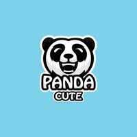 panda fofa logotipo Projeto colorida mascote vetor