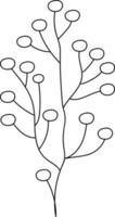 ilustração do uma flor, Preto e branco flor, botânico vetor, contorno, ilustração, natureza, flor, verão vetor