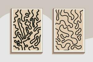 abstrato orgânico forma cartazes. contemporâneo Matisse inspirado cobrir conjunto minimalista estilo. moderno vetor ilustração