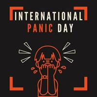 uma poster para internacional pânico dia vetor
