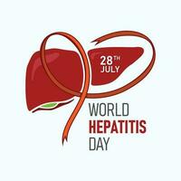 mundo hepatite dia 28 Julho fundo modelo vetor