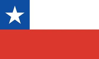 ilustração vetorial da bandeira do chile vetor