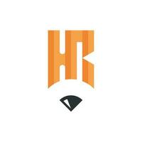 inicial carta hr ligado Projeto logotipo lápis forma logotipo Projeto modelo. para seu corporativo o negócio identidade, local na rede Internet, vetor