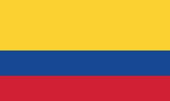 ilustração vetorial da bandeira da colômbia vetor