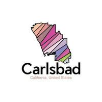 Carlsbad Califórnia cidade mapa Unidos estados moderno logotipo vetor