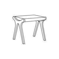 clássico de madeira mesa logotipo isolado placa símbolo vetor ilustração, minimalista mobília logotipo Projeto modelo
