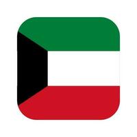 ilustração simples da bandeira kuwait para o dia da independência ou eleição vetor