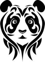 simples panda tribal tatuagem Preto e branco vetor ilustração