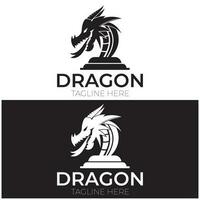 Dragão logotipo arte bem moderno vetor