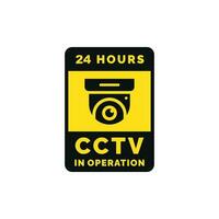 Atenção cctv vigilância adesivo ícone isolado em branco fundo vetor
