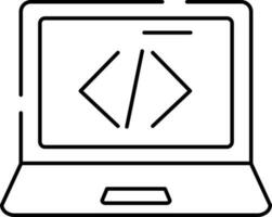 vetor ilustração do rede codificação dentro computador portátil.