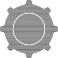 configuração ou roda dentada ícone dentro cinzento e branco cor. vetor