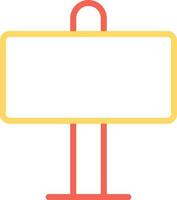 tabuleta ícone ou símbolo dentro vermelho e amarelo linha arte. vetor