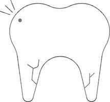 ilustração do dentes ícone dentro plano estilo. vetor