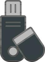 USB instantâneo dirigir ícone dentro cinzento cor. vetor