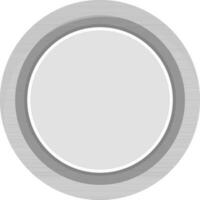 ícone do uma cinzento e branco botão. vetor