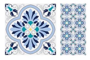 padrões de azulejos antigos design sem costura antigo vetor