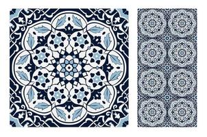 padrões de azulejos vintage antigos sem costura vetor