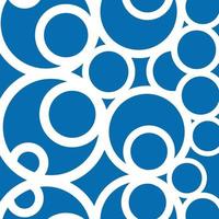 fundo azul e branco com arte vetorial de círculos simples vetor