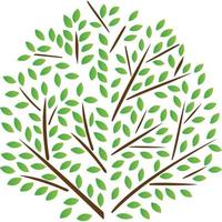 galho de árvore criativo com arte vetorial de folhas vetor