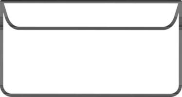grandes envelope ícone dentro Preto contorno. vetor