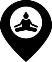 ilustração do meditação Centro localização ícone. vetor