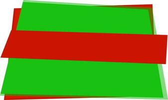 verde e vermelho papel tag ou bandeira Projeto. vetor