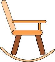 balanço cadeira ícone com cor estilo dentro isolado. vetor