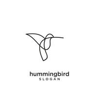 Hummingbird line Abstract Simple Modern Logo Icon Design vetor