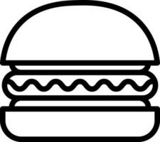 linha arte ilustração do hamburguer ícone. vetor