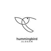 Hummingbird line Abstract Simple Modern Logo Icon Design vetor