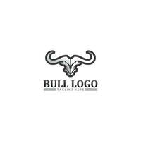 cabeça de búfalo de touro, vaca, vetor de design de logotipo de mascote animal para búfalo de chifre de esporte, animal, mamíferos, logotipo de cabeça, selvagem, matador