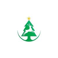 logotipo de ícone de vetor de feliz natal e design gráfico de logotipo de neve