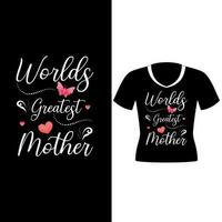 design de camiseta tipografia dia das mães vetor