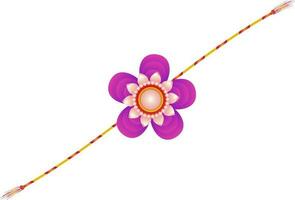 floral padronizar rakhi pulseira Projeto isolado em branco fundo. vetor
