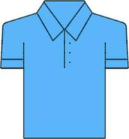 azul ilustração do pólo t camisa ícone. vetor