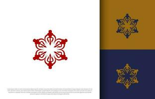design de emblema de ornamento de ouro de luxo logotipo decorativo de arte de linha elegante. modelo de etiqueta de hotel vetor