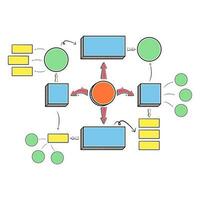 vetor o negócio modelo para apresentações. criativo conceito para infográfico. o negócio dados visualização. processo gráfico. abstrato elementos do gráficos, diagramas com passos, opções, Seções ou processo.