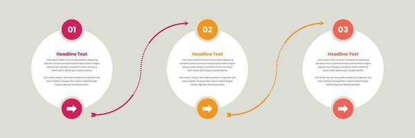 simples dados apresentação o negócio passos infográfico modelo Projeto com seta e oval forma vetor