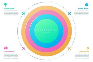 infográfico elementos dados visualização vetor Projeto modelo. partes ou processos. fluxo de trabalho disposição, diagrama. o negócio conceito apresentação, brilhando gradiente 3d gráfico, gráfico, ilustração.