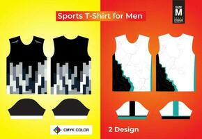 dois Esportes t camisa Projeto para homem vetor