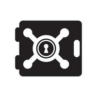 seguro armazenamento símbolo ícone, logotipo vetor ilustração Projeto modelo
