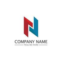 n fonte do logotipo empresa logotipo negócio e letra inicial n desenho vetor e letra para logotipo
