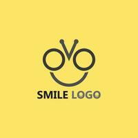 ícone de sorriso, sorriso, design de vetor de logotipo negócios de emoticons felizes, design engraçado e felicidade de emoji de vetor