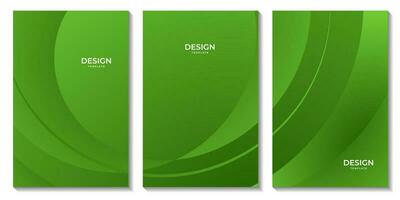 abstrato folhetos cobrir verde gradiente onda moderno fundo para o negócio vetor