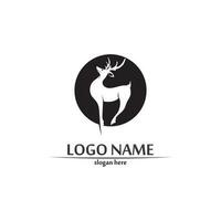 logotipo de veado animal e mamífero design e vetor gráfico