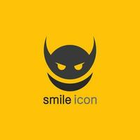 ícone de sorriso, sorriso, design de vetor de logotipo negócios de emoticons felizes, design engraçado e felicidade de emoji de vetor