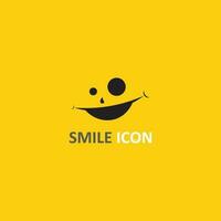 ícone de sorriso, sorriso, design de vetor de logotipo negócios de emoticons felizes, design engraçado e felicidade de emoji de vetor