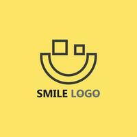 ícone de sorriso, sorriso, design de vetor de logotipo negócios de emoticons felizes, design engraçado e felicidade de emoji de vetor