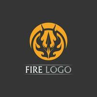 logotipo e ícone de fogo, elemento flamejante vetorial chama ilustração design energia, quente, aviso, sinal de cozimento, logotipo, ícone, luz, energia, calor vetor